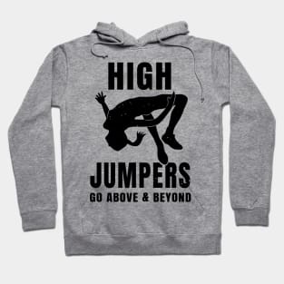 Womens High Jump Above Pun Girl Athlete Gift Hoodie